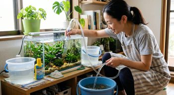 メダカ水槽の理想的な水換え頻度
